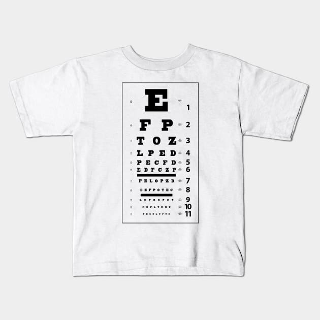 Eye chart Kids T-Shirt by rheyes